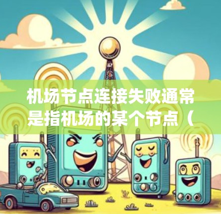 机场节点连接失败通常是指机场的某个节点（如 gateway 或航班调度系统）无法正常连接，导致机场无法正常运行。以下是一些可能的原因和解决方案