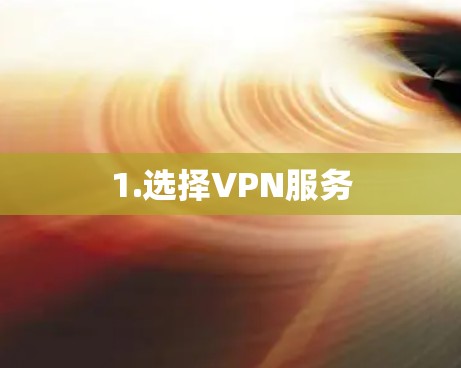 1.选择VPN服务 1.选择VPN服务