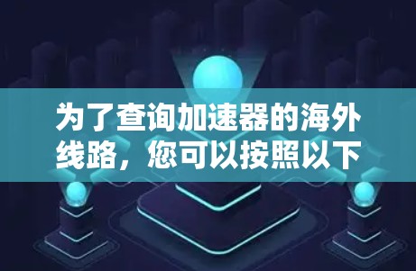 为了查询加速器的海外线路，您可以按照以下步骤进行