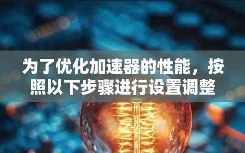 为了优化加速器的性能，按照以下步骤进行设置调整
