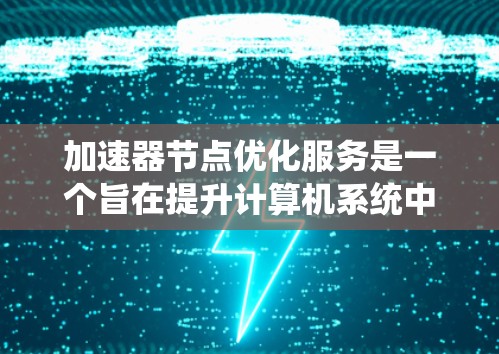 加速器节点优化服务是一个旨在提升计算机系统中加速器节点性能的系统性工程，主要涉及硬件技术、软件工具和优化算法。以下是其详细解释