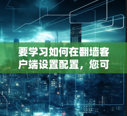 要学习如何在翻墙客户端设置配置，您可以按照以下步骤进行