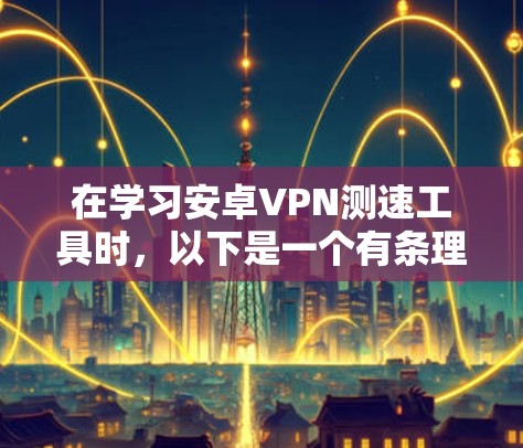 在学习安卓VPN测速工具时，以下是一个有条理的指南